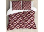 Abakuhaus Set Copripiumino Con Stampa Gufo Per Letti Singoli, Case E Uccelli Su Pois, Antiacaro, Adatto A Chi Soffre Di Allergie, Con Federa, 200 Cm X 200 Cm - 80 X 80 Cm, Multicolore