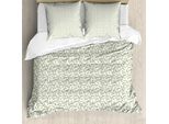 Abakuhaus Set Copripiumino Per Letto Singolo, Frieden Zweige BläTter Kunst, Antiacaro, Adatto A Chi Soffre Di Allergie, Con Federa, 200 Cm X 200 Cm - 80 X 80 Cm, Verde Oliva Grigio