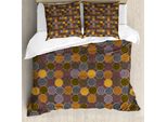 Abakuhaus Set Copripiumino Aborigeno Per Letti Singoli, Motivi Folcloristici A Pois Rotondi, Antiacaro, Adatto A Chi Soffre Di Allergie, Con Federa, 200 Cm X 200 Cm - 80 X 80 Cm, Multicolore
