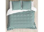 Abakuhaus Set Copripiumino Geometrico Per Letti Singoli, Decorato Con Motivo A Quadri Diagonali, Antiacaro E Anallergico, Con Federa, 200 Cm X 200 Cm - 80 X 80 Cm, Multicolore