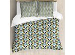 Abakuhaus Set Copripiumino Astratto Per Letti Singoli, Motivo Geometrico, Antiacaro, Adatto A Chi Soffre Di Allergie, Con Federa, 155 Cm X 220 Cm - 80 X 80 Cm, Multicolore