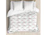 Abakuhaus Set Copripiumino Con Stampa Gufo Per Letti Singoli, Uccellini Infantili Su Ramo, Antiacaro, Adatto A Chi Soffre Di Allergie, Con Federa, 200 Cm X 200 Cm - 80 X 80 Cm, Verde Pallido Rosa Baby
