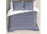 Abakuhaus Set Copripiumino Per Letti Singoli, Motivi Floreali Monocromatici, Antiacaro, Adatto A Chi Soffre Di Allergie, Con Federa, 200 Cm X 200 Cm - 80 X 80 Cm, Viola Blu Bianco Sporco