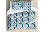 Abakuhaus Set Copripiumino Per Letto Singolo, Uccelli Vintage E Rose Selvatiche, Antiacaro, Adatto A Chi Soffre Di Allergie, Con Federa, 200 Cm X 200 Cm - 80 X 80 Cm, Multicolore