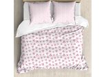 Abakuhaus Set Copripiumino Con Stampa Gufo Per Letti Singoli, Feminine Birdies, Antiacaro, Adatto A Chi Soffre Di Allergie, Con Federa, 155 Cm X 220 Cm - 80 X 80 Cm, Marigold-Baby-Rosa