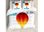 Abakuhaus Set Copripiumino Per Letto Singolo, Tema Alfabeto, Antiacaro, Adatto A Chi Soffre Di Allergie, Con Federa, 200 Cm X 200 Cm - 80 X 80 Cm, Multicolore