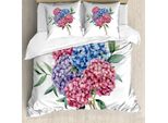 Abakuhaus Set Copripiumino Per Letto Singolo, Romantica Primavera Naturale, Antiacaro, Adatto A Chi Soffre Di Allergie, Con Federa, 200 Cm X 200 Cm - 80 X 80 Cm, Multicolore