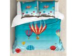 Abakuhaus Set Copripiumino Per Letto Singolo, Montagne Colorate, Antiacaro, Adatto A Chi Soffre Di Allergie, Con Federa, 200 Cm X 200 Cm - 80 X 80 Cm, Multicolore