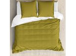 Abakuhaus Set Copripiumino Astratto Per Letti Singoli, Motivi Floreali Verticali, Antiacaro, Adatto A Chi Soffre Di Allergie, Con Federa, 155 Cm X 220 Cm - 80 X 80 Cm, Fawn Sepia