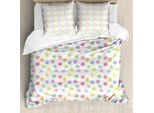 Set Copripiumino Abakuhaus Per Letti Singoli, Colori Vivaci Con Motivi Floreali, Antiacaro, Adatto A Chi Soffre Di Allergie, Con Federa, 155 Cm X 220 Cm - 80 X 80 Cm, Multicolore
