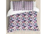 Abakuhaus Set Copripiumino Per Letto Singolo, Vibrant Bohemian Federn, Antiacaro E Anallergico, Con Federa, 155 Cm X 220 Cm - 80 X 80 Cm, Multicolore