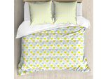 Abakuhaus Set Copripiumino Per Letto Singolo, Silhouette Di Farfalle Primaverili, Antiacaro, Adatto A Chi Soffre Di Allergie, Con Federa, 200 Cm X 200 Cm - 80 X 80 Cm, Bianco Multicolore