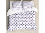 Abakuhaus Set Copripiumino Per Letto Singolo Philodendron, Foglie Esotiche Fenicottero, Antiacaro, Adatto A Chi Soffre Di Allergie, Con Federa, 200 Cm X 200 Cm - 80 X 80 Cm, Mauve Quartz
