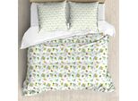 Abakuhaus Set Copripiumino Philodendron Per Letti Singoli, Cartoon Exotische Sommer, Antiacaro, Adatto A Chi Soffre Di Allergie, Con Federa, 200 Cm X 200 Cm - 80 X 80 Cm, Multicolore