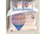 Abakuhaus Set Copripiumino Per Letto Singolo, Gradient Mountains, Antiacaro, Adatto A Chi Soffre Di Allergie, Con Federa, 155 Cm X 220 Cm - 80 X 80 Cm, Multicolore