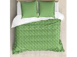 Abakuhaus Set Copripiumino Per Letto Singolo Philodendron, Acquerello Monstera, Antiacaro, Adatto A Chi Soffre Di Allergie, Con Federa, 155 Cm X 220 Cm - 80 X 80 Cm, Verde Lime Oliva