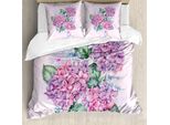 Abakuhaus Set Copripiumino Per Letto Singolo, Bouquet Primaverili, Antiacaro, Adatto A Chi Soffre Di Allergie, Con Federa, 155 Cm X 220 Cm - 80 X 80 Cm, Rosa Baby Multicolore