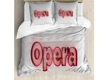 Abakuhaus Set Copripiumino Per Letto Singolo, Grafica Computerizzata Tipografica, Antiacaro, Adatto A Chi Soffre Di Allergie, Con Federa, 200 Cm X 200 Cm - 80 X 80 Cm, Grigio Chiaro E Marrone Chiaro