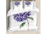 Abakuhaus Set Copripiumino Per Letto Singolo, Dipinto Con Fiori, Antiacaro, Adatto A Chi Soffre Di Allergie, Con Federa, 200 Cm X 200 Cm - 80 X 80 Cm, Multicolore