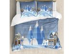 Abakuhaus Set Copripiumino Per Letti Singoli, Case Invernali All'aperto, Antiacaro, Adatto A Chi Soffre Di Allergie, Con Federa, 155 Cm X 220 Cm - 80 X 80 Cm, Multicolore