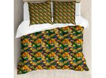 Abakuhaus Set Copripiumino Per Letto Singolo, Pesci Tropicali Con Corallo, Antiacaro, Adatto A Chi Soffre Di Allergie, Con Federa, 200 Cm X 200 Cm - 80 X 80 Cm, Multicolore