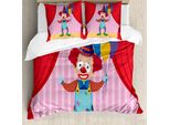 Abakuhaus Set Copripiumino Per Letto Singolo, Skurril Entertainer BüHne, Antiacaro, Adatto A Chi Soffre Di Allergie, Con Federa, 200 Cm X 200 Cm - 80 X 80 Cm, Rosa Scuro Multicolore