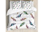 Set Copripiumino Abakuhaus Per Letti Singoli, Motivo Ripetitivo Colorato, Antiacaro, Adatto A Chi Soffre Di Allergie, Con Federa, 200 Cm X 200 Cm - 80 X 80 Cm, Multicolore