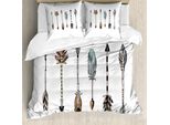 Set Copripiumino Abakuhaus Per Letti Singoli, Tribal Arrows Disegnato A Mano, Antiacaro, Adatto A Chi Soffre Di Allergie, Con Federa, 200 Cm X 200 Cm - 80 X 80 Cm, Multicolore