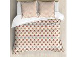 Abakuhaus Set Copripiumino Per Letti Singoli, Decorazioni Colorate, Antiacaro, Adatto A Chi Soffre Di Allergie, Con Federa, 200 Cm X 200 Cm - 80 X 80 Cm, Champagne Multicolor