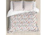 Abakuhaus Set Copripiumino Natalizio Per Letti Singoli, Etichetta Del Prezzo Con Motivo Ad Albero, Antiacaro, Adatto A Chi Soffre Di Allergie, Con Federa, 200 Cm X 200 Cm - 80 X 80 Cm, Burnt Sienna Pale Teal