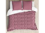 Abakuhaus Set Copripiumino Per Letti Singoli, Motivo Floreale Con Boccioli Di Rosa, Antiacaro E Anallergico, Con Federa, 200 Cm X 200 Cm - 80 X 80 Cm, Rosa Pallido E Grigio Antracite