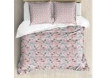 Abakuhaus Set Copripiumino Per Letto Singolo, Astri Su Sfondo Azzurro, Antiacaro, Anallergico, Con Federa, 200 Cm X 200 Cm - 80 X 80 Cm, Blu, Grigio, Rosa