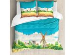 Abakuhaus Set Copripiumino Per Letto Singolo, Campo Di Grano, Antiacaro, Adatto A Chi Soffre Di Allergie, Con Federa, 155 Cm X 220 Cm - 80 X 80 Cm, Multicolore