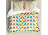 Abakuhaus Set Copripiumino Per Letti Singoli, Frecce Colorate Ripetitive, Antiacaro, Adatto A Chi Soffre Di Allergie, Con Federa, 200 Cm X 200 Cm - 80 X 80 Cm, Multicolore