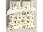 Set Copripiumino Abakuhaus Per Letti Singoli, Colorato E Semplice, Antiacaro, Adatto A Chi Soffre Di Allergie, Con Federa, 155 Cm X 220 Cm - 80 X 80 Cm, Multicolore