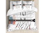 Abakuhaus Set Copripiumino Per Lettini Singoli, GebüRtiger Pfeil Feder, Antiacaro, Adatto A Chi Soffre Di Allergie, Con Federa, 200 Cm X 200 Cm - 80 X 80 Cm, Multicolore Grigio Antracite