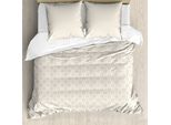 Abakuhaus Set Copripiumino Dai Colori Tenui Per Letti Singoli, Morbido Zigzag Squares, Antiacaro E Anallergico Con Federa, 200 Cm X 200 Cm - 80 X 80 Cm, Champagne Staub