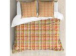Abakuhaus Set Copripiumino Astratto Per Letti Singoli, Linee Grunge Moderne E Vivaci, Antiacaro E Anallergico, Con Federa, 200 Cm X 200 Cm - 80 X 80 Cm, Multicolore