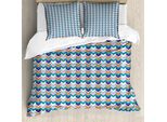 Abakuhaus Set Copripiumino Per Letto Singolo, Motivo Chevron Colorato, Antiacaro E Anallergico, Con Federa, 155 Cm X 220 Cm - 80 X 80 Cm, Multicolore