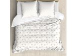 Abakuhaus Set Copripiumino Per Letto Singolo LöWenzahn, Schwimmdock Botanical Seeds, Antiacaro, Adatto A Chi Soffre Di Allergie, Con Federa, 200 Cm X 200 Cm - 80 X 80 Cm, Cammello E Bianco