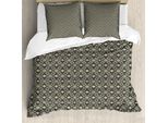 Abakuhaus Set Copripiumino Astratto Per Letti Singoli, Motivi Vittoriani Delicati, Antiacaro, Adatto A Chi Soffre Di Allergie, Con Federa, 200 Cm X 200 Cm - 80 X 80 Cm, Taupe Scuro Multicolore