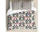 Set Copripiumino Artistico Abakuhaus Per Letti Singoli, Motivo Bold Stripes, Antiacaro, Adatto A Chi Soffre Di Allergie, Con Federa, 200 Cm X 200 Cm - 80 X 80 Cm, Multicolore