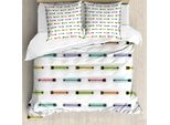 Abakuhaus Set Copripiumino Pfeil Per Letti Singoli, Con Lembo Lungo, Antiacaro, Adatto A Chi Soffre Di Allergie, Con Federa, 155 Cm X 220 Cm - 80 X 80 Cm, Multicolore