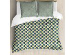 Abakuhaus Set Copripiumino Per Letti Singoli, Fantasia Skurril Wirbel Und Stern, Antiacaro, Adatto A Chi Soffre Di Allergie, Con Federa, 155 Cm X 220 Cm - 80 X 80 Cm, Night Blue Senf
