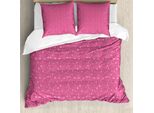 Abakuhaus Set Copripiumino LöWenzahn Per Letti Singoli, Composizione Primaverile, Antiacaro, Adatto A Chi Soffre Di Allergie, Con Federa, 200 Cm X 200 Cm - 80 X 80 Cm, Rosa Coke Grigio