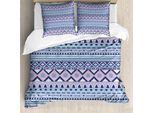 Abakuhaus Set Copripiumino Azteco Per Letti Singoli, Geometrico Astratto Colorato, Antiacaro, Adatto A Chi Soffre Di Allergie, Con Federa, 155 Cm X 220 Cm - 80 X 80 Cm, Multicolore