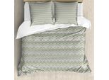 Abakuhaus Set Copripiumino Dai Colori Tenui Per Letti Singoli, Motivo A Chevron, Antiacaro, Adatto A Chi Soffre Di Allergie, Con Federa, 155 Cm X 220 Cm - 80 X 80 Cm, Multicolore