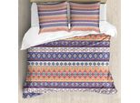 Abakuhaus Set Copripiumino Azteco Per Letti Singoli, Arte Messicana Ispirata Alle Linee, Antiacaro, Adatto A Chi Soffre Di Allergie, Con Federa, 155 Cm X 220 Cm - 80 X 80 Cm, Multicolore