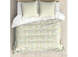 Abakuhaus Set Copripiumino Per Letti Singoli, Fiori Estivi E Mele, Antiacaro, Adatto A Chi Soffre Di Allergie, Con Federa, 200 Cm X 200 Cm - 80 X 80 Cm, Multicolore
