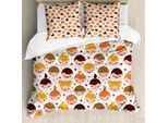 Set Copripiumino Abakuhaus Per Letti Singoli, FröHlich Kinder Stern, Antiacaro, Adatto A Chi Soffre Di Allergie, Con Federa, 200 Cm X 200 Cm - 80 X 80 Cm, Color Crema E Multicolore